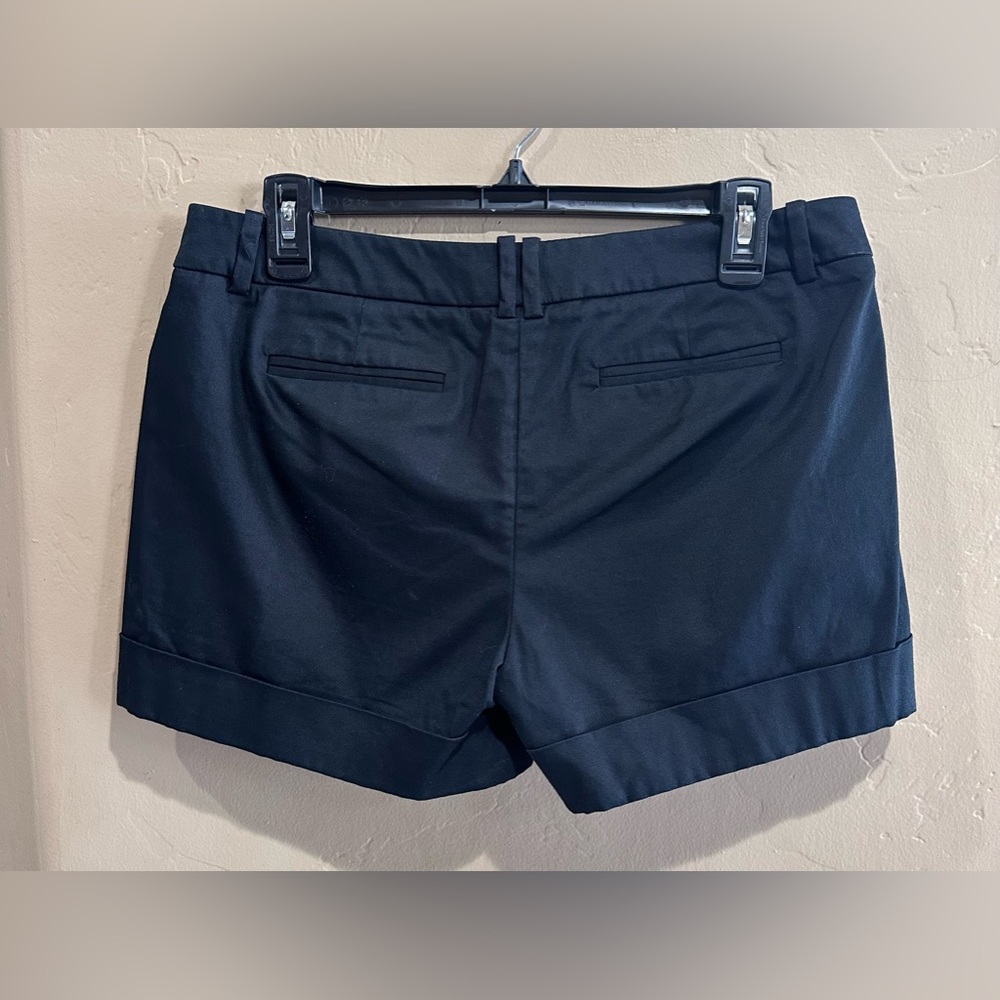 Mossimo Women's Black Cotton Stretch Cuffed Chino Short Shorts Size 8 - Picture 11 of 12